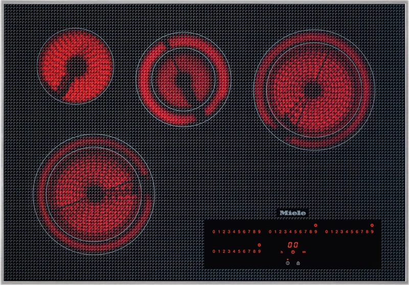 Miele - 30.6 Inch Electric Cooktop in Stainless - KM 5840 240V Stainless