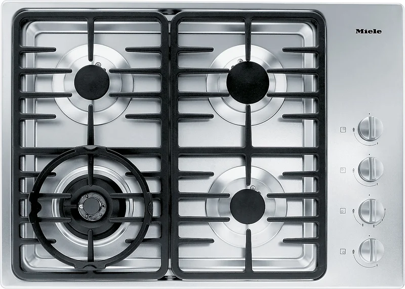 Miele - 30 inch wide Gas Cooktop in Stainless - KM3465 G Stainless