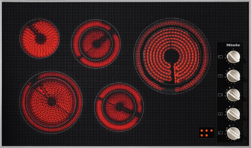 Miele - 36.1 Inch Electric Cooktop in Stainless - KM 5627 240V Stainless