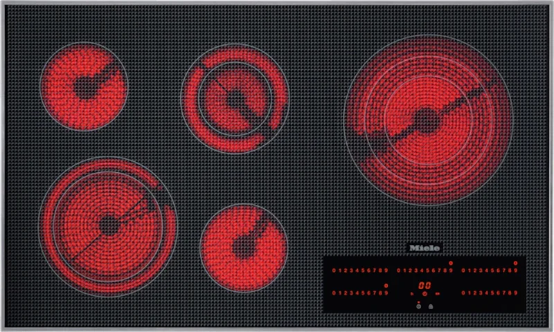 Miele - 36.1 Inch Electric Cooktop in Stainless - KM 5860 208V Stainless