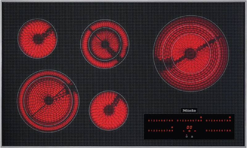 Miele - 36.1 Inch Electric Cooktop in Stainless - KM 5860 240V Stainless