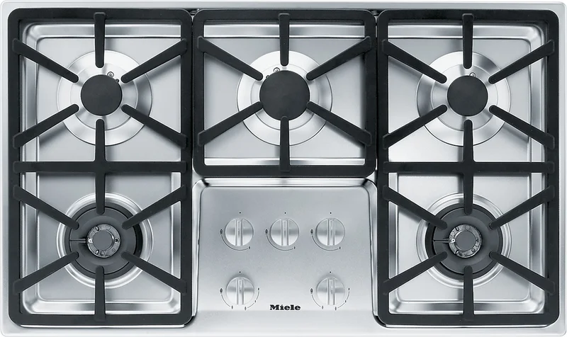 Miele - 36 inch wide Gas Cooktop in Stainless - KM3474 G Stainless