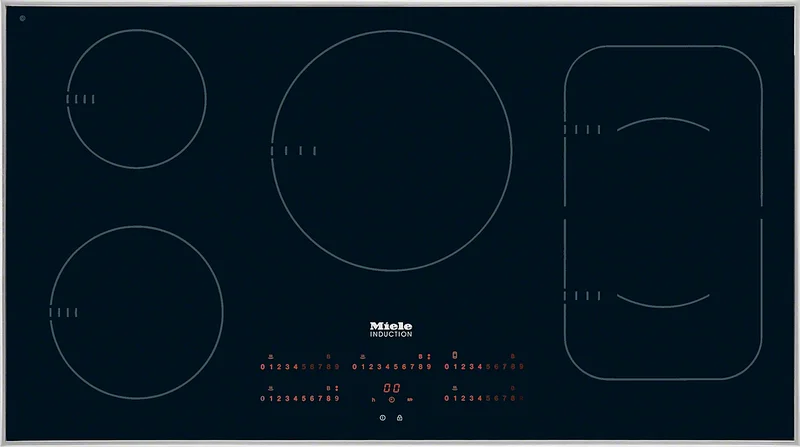 Miele - 37.125 inch wide Induction Cooktop in Black - KM6386 Black