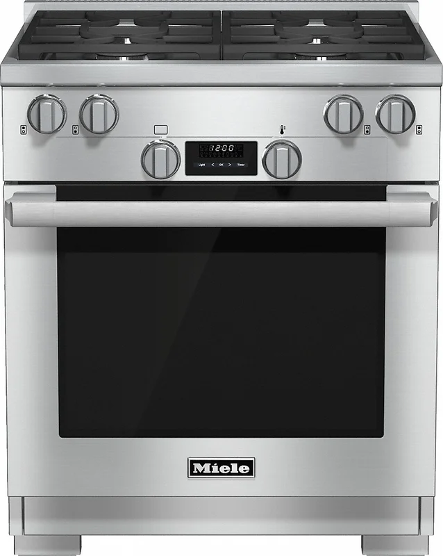 Miele - 4.6 cu. ft Dual Fuel Range in Stainless - HR 1724 LP Stainless