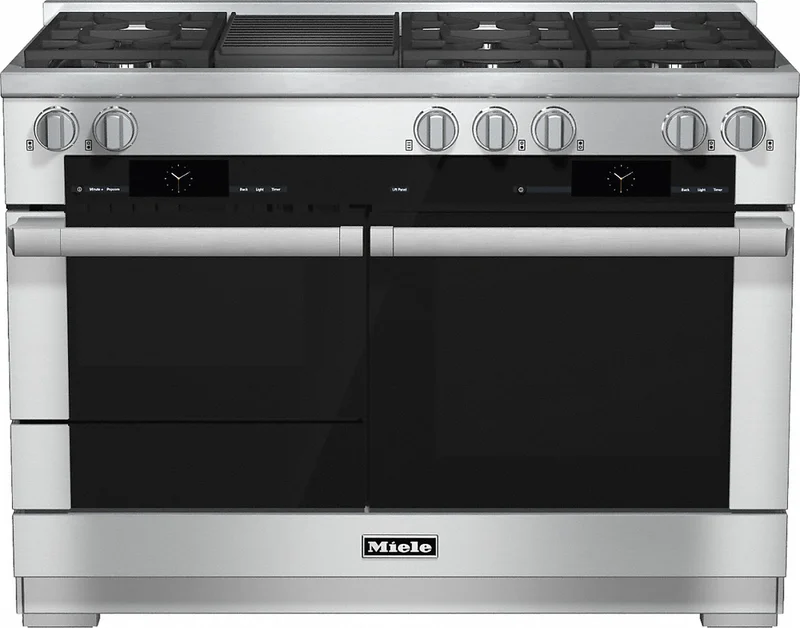 Miele - 4.7 cu. ft Dual Fuel Range in Stainless - HR 1955-2 G Stainless