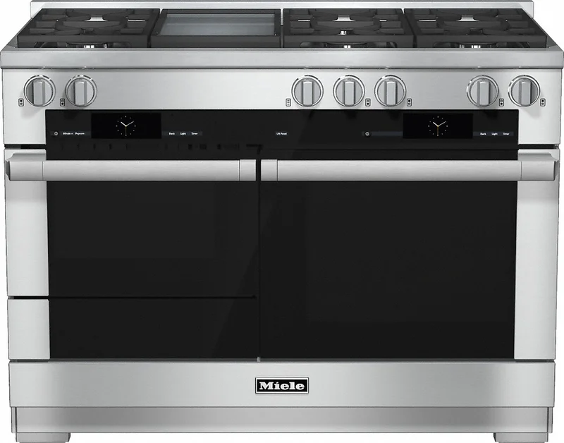 Miele - 4.7 cu. ft Dual Fuel Range in Stainless - HR 1956-2 G Stainless