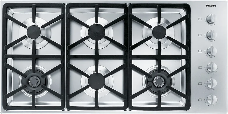 Miele - 42.5 inch wide Gas Cooktop in Stainless - KM3484 G Stainless