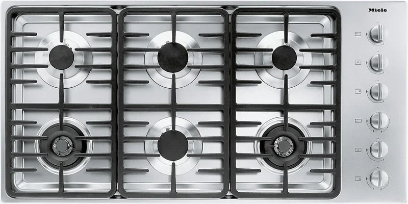Miele - 42.5 inch wide Gas Cooktop in Stainless - KM3485 G Stainless