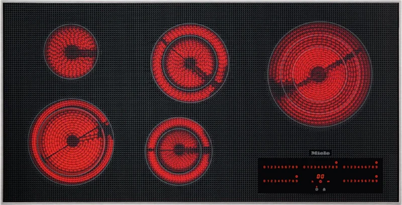 Miele - 42.6 Inch Electric Cooktop in Stainless - KM 5880 208V Stainless