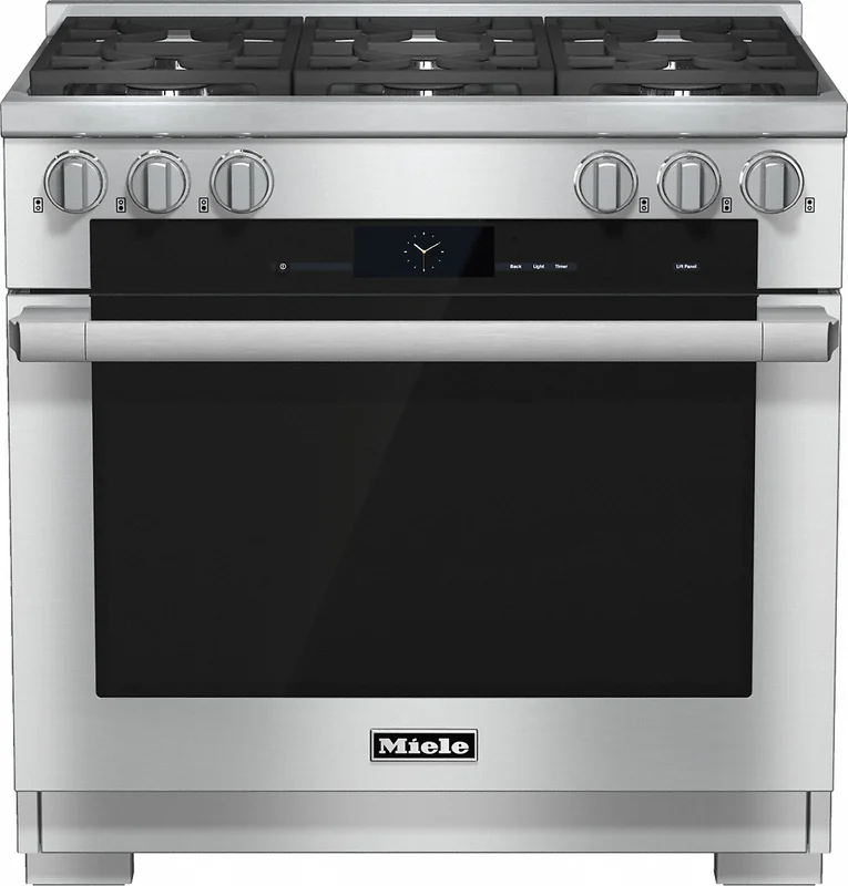 Miele - 5.8 cu. ft Dual Fuel Range in Stainless - HR 1934-2 LP Stainless