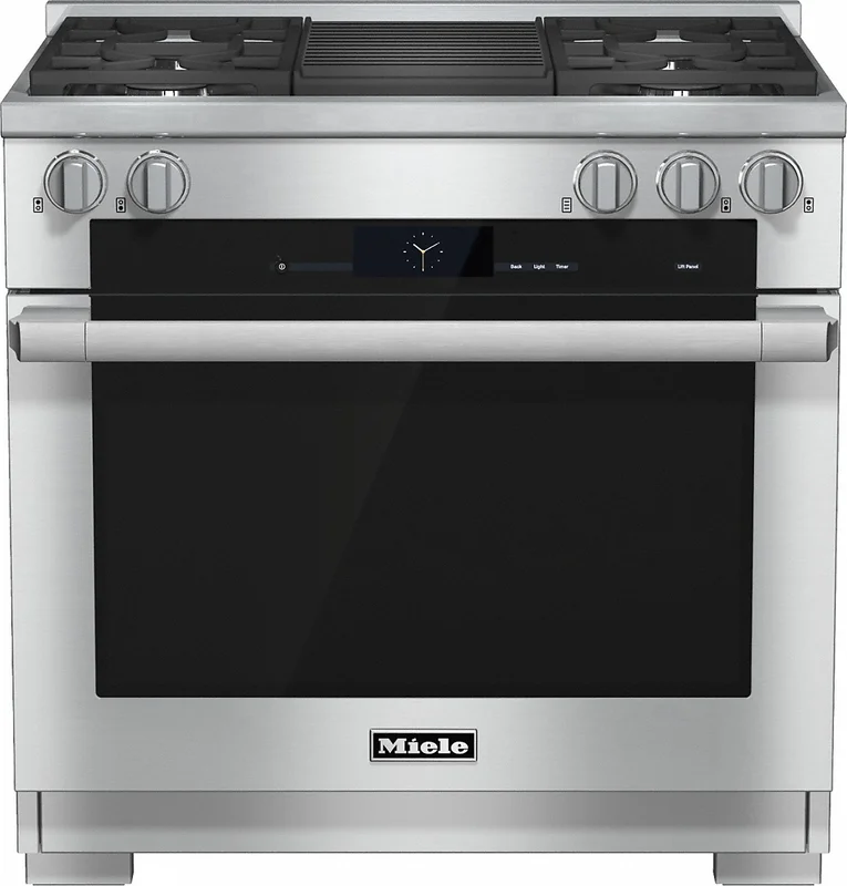 Miele - 5.8 cu. ft Dual Fuel Range in Stainless - HR 1935-2 G Stainless