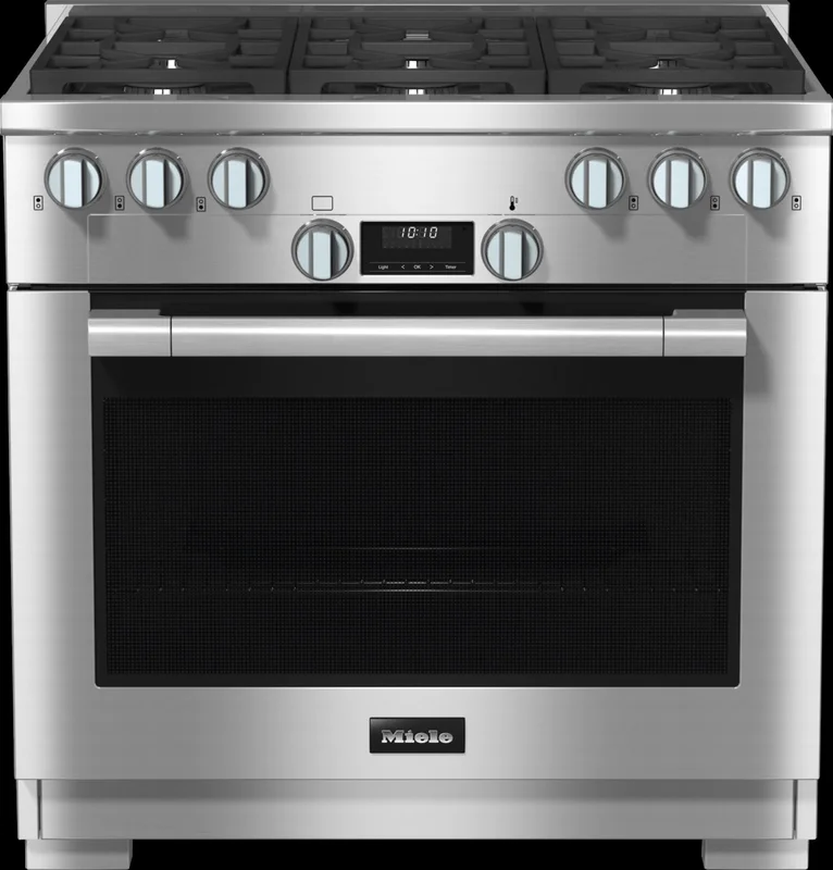 Miele - 5.8 cu. ft Gas Range in Stainless - HR 1134-3 LP AG Stainless