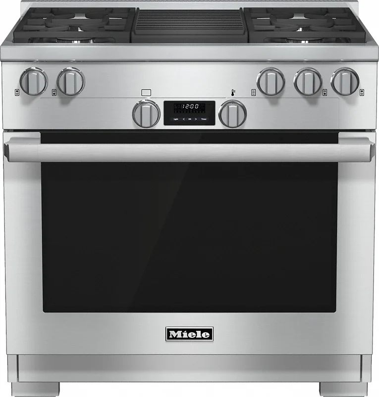 Miele - 5.8 cu. ft Gas Range in Stainless - HR 1135-1 G Stainless