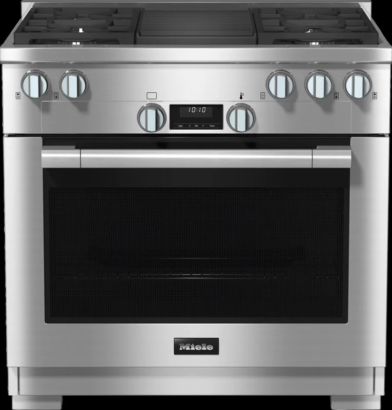 Miele - 5.8 cu. ft Gas Range in Stainless - HR 1135-3 G AG GR Stainless