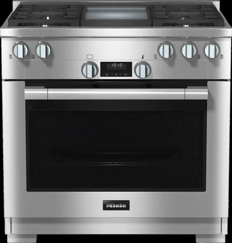 Miele - 5.8 cu. ft Gas Range in Stainless - HR 1136-3 G AG GD Stainless