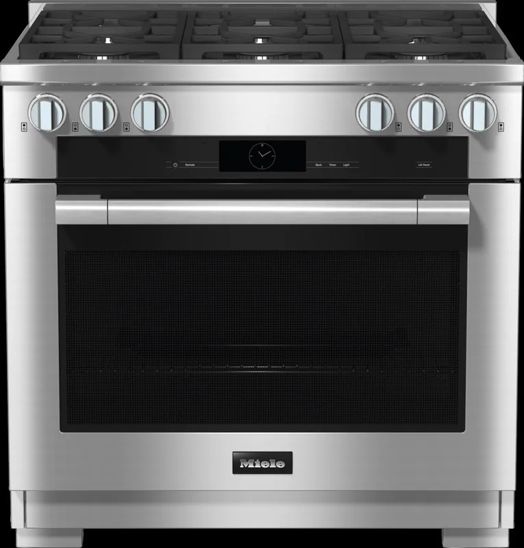 Miele - 5.8 cu. ft Gas Range in Stainless - HR 1934-3 G DF Stainless