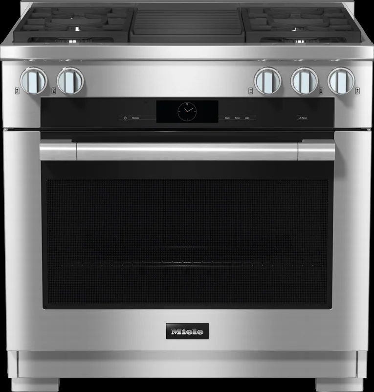 Miele - 5.8 cu. ft Gas Range in Stainless - HR 1935-3 G DF GR Stainless