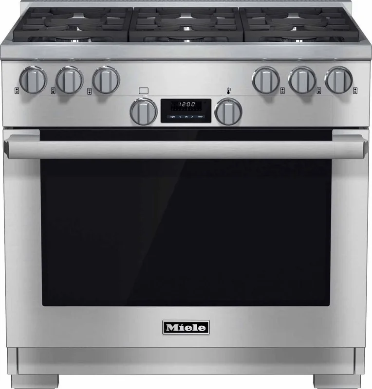 Miele - 5.8 cu. ft Gas Range in Stainless - HR1134-1G Stainless