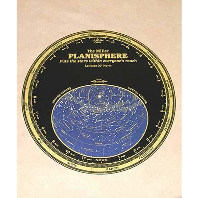 Miller 10.5" 30 Degree Planisphere for 25-35 Degrees North