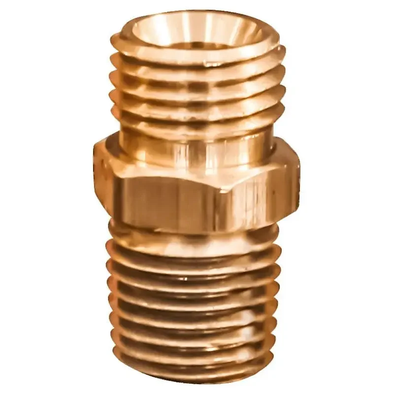 Milton 1/4" MNPT x 1/4" NPS Brass Hex Nipple - S648