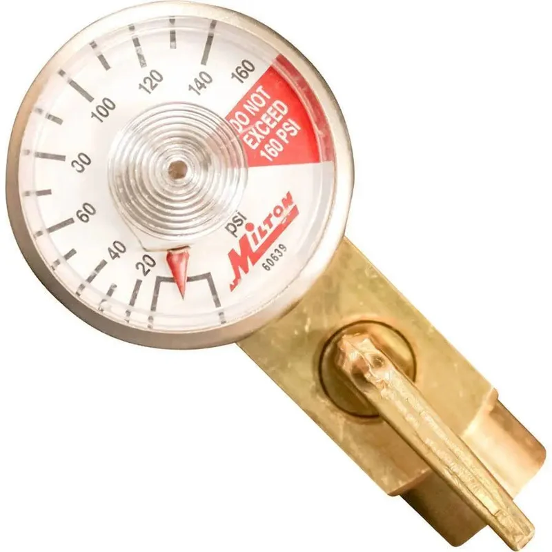 Milton 1/4" NPT Flow Control Valve w/Gauge - S638-1