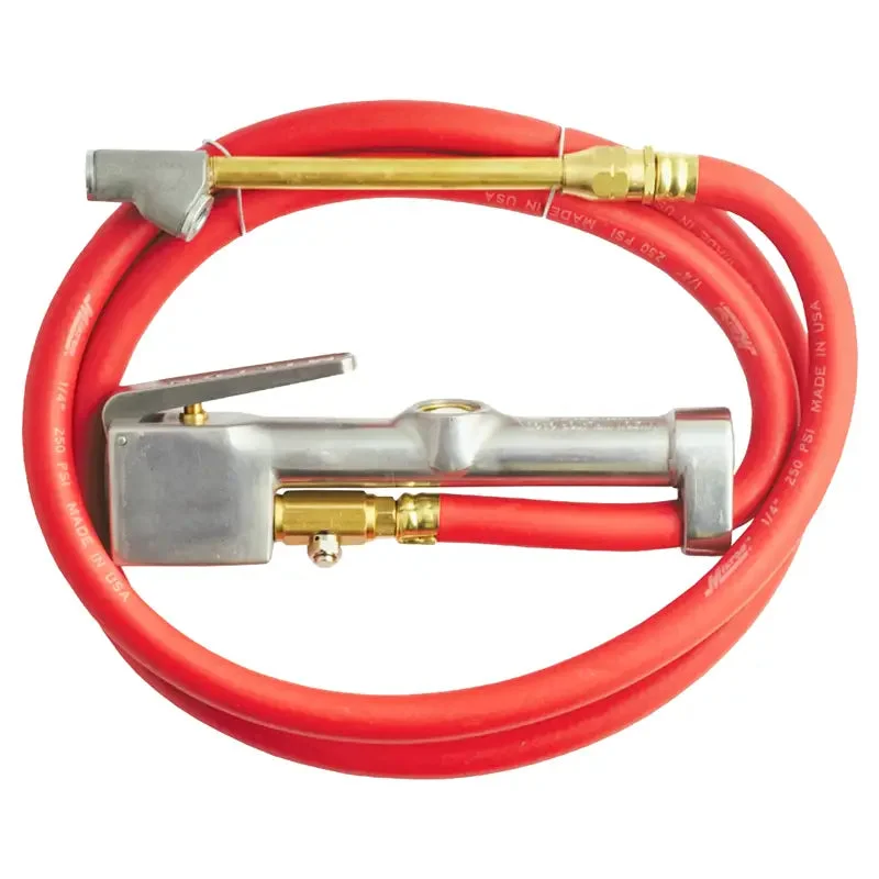 Milton 501 Inflator Gauge - DH Str Chuck w/ 5ft Hose