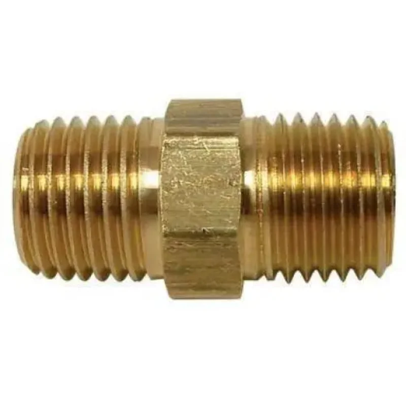 Milton MNPT Brass Hex Nipple - 646, 646-1 (Ea)