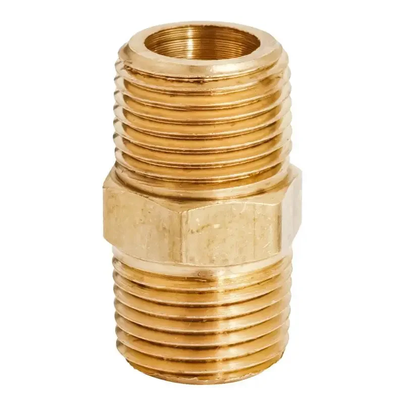 Milton MNPT Brass Hex Nipple - 647, 646-1, 647-2