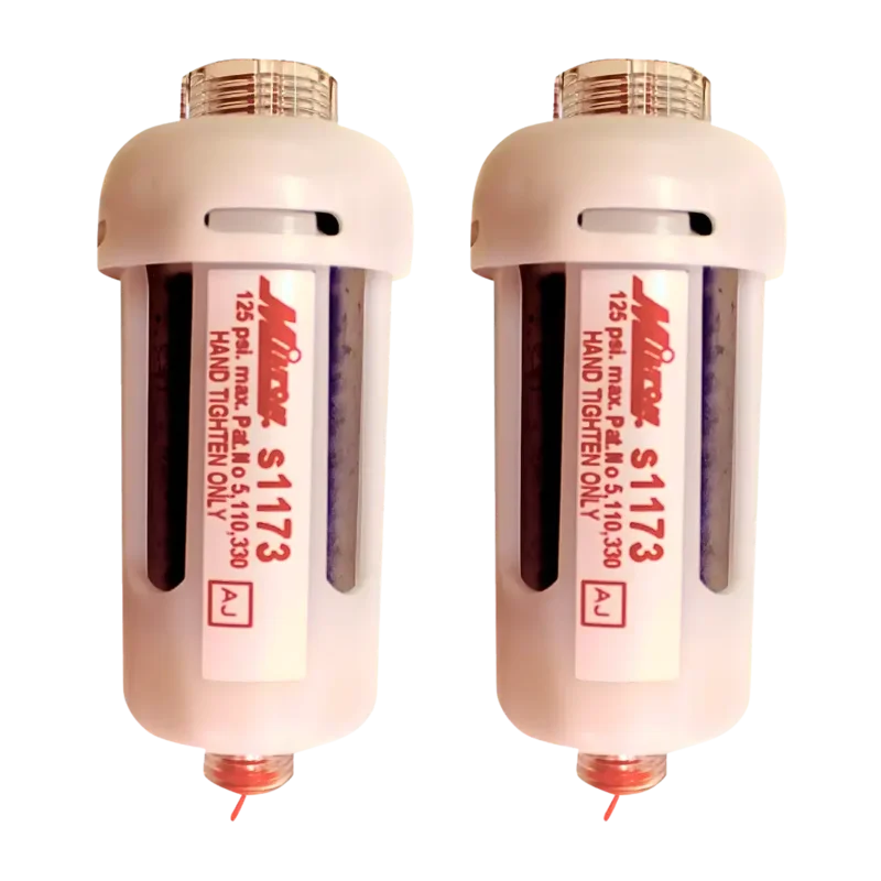 Milton S1173 Silica Gel Air Line Dryer, Removes Dirt, Oil & Moisture (2/pkg)