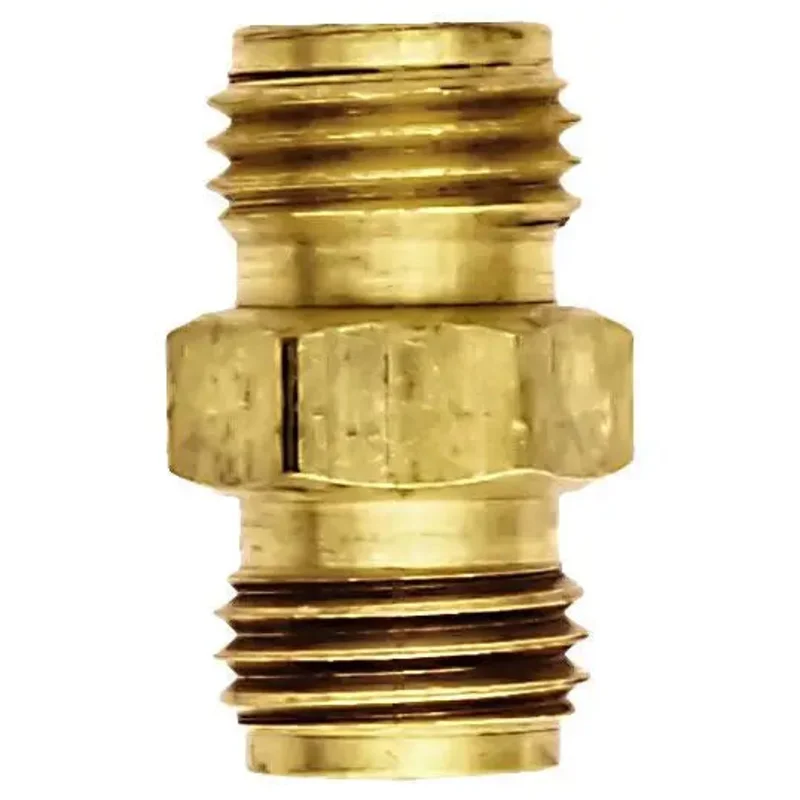 Milton S649 1/4" Male NPS Brass Hex Nipple (Pair)