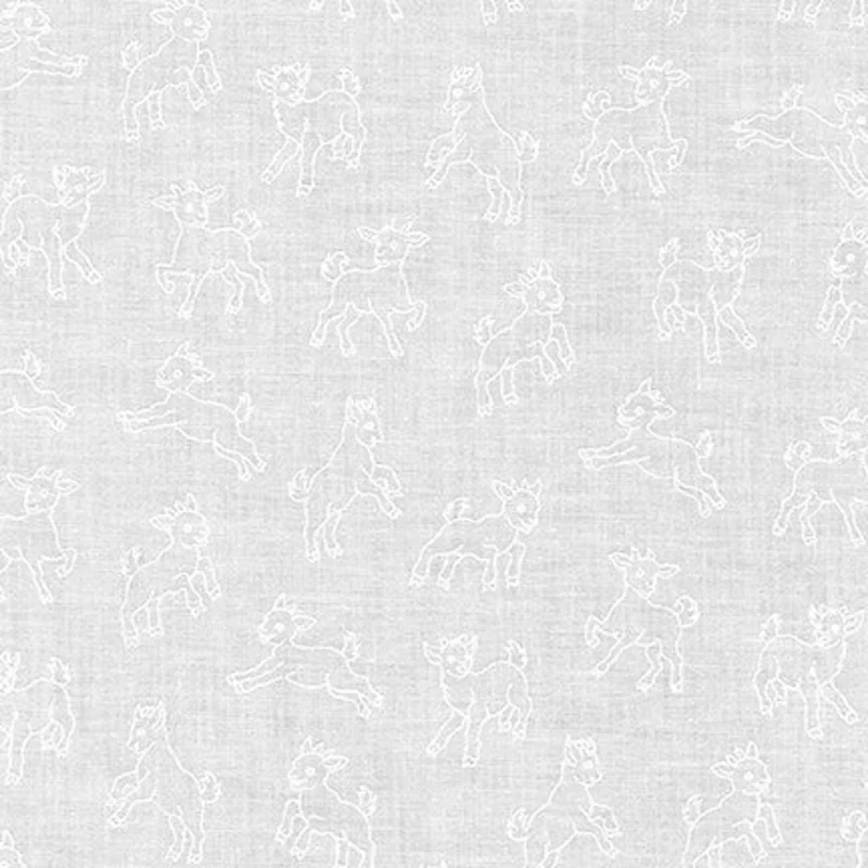 Mini Madness: White Goats (1/4 Yard)