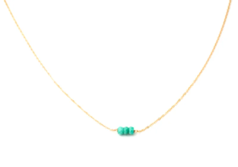 Mini Turquoise Three Bead Bracelet (Kid's Size)