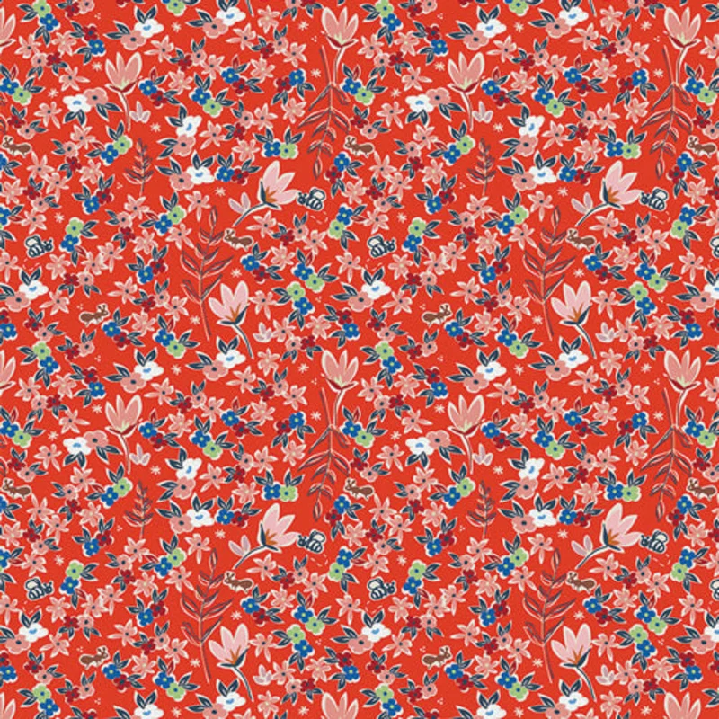 Minimo by Amy Sinibaldi: Garden of Dreams-Crimson (1/4 Yard)