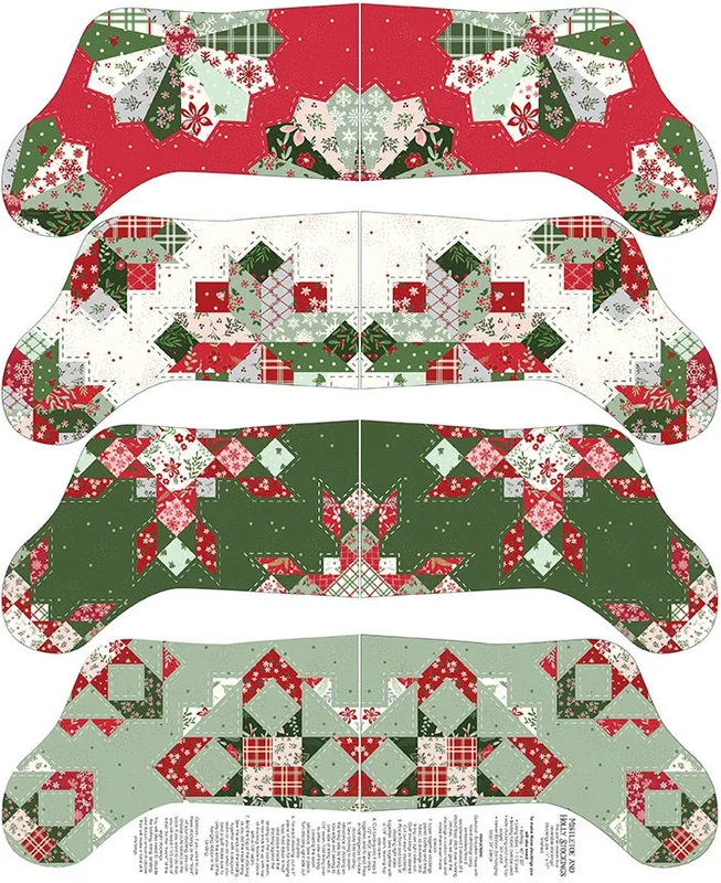 MISTLETOE & HOLLY: Stockings Panel