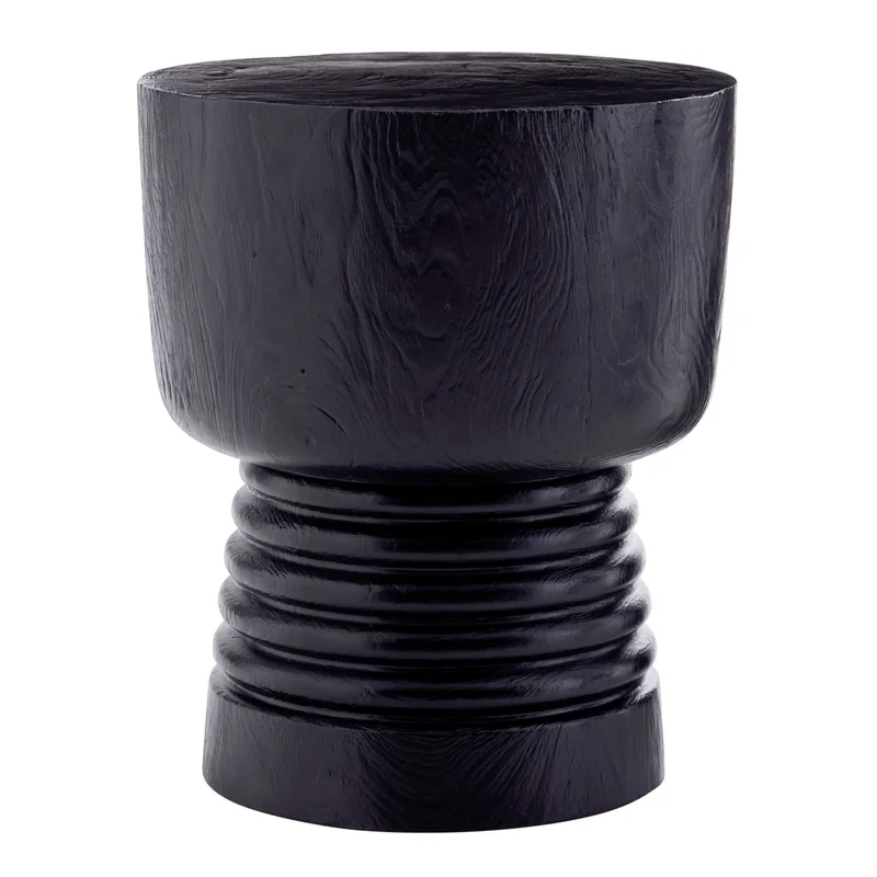 Moana Accent Table, Black Burnt