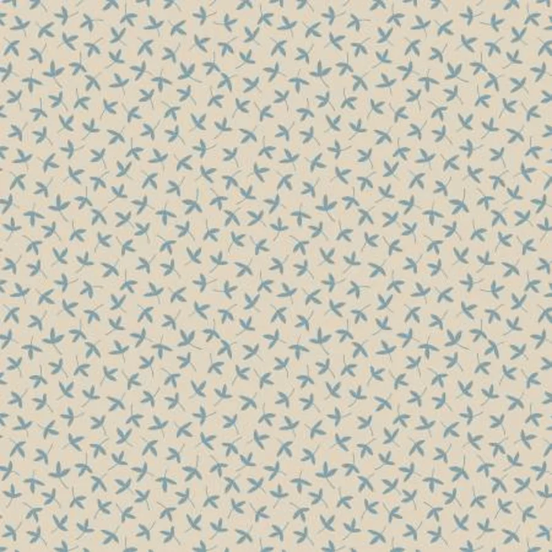 MOJOLICA: Ditzy petal on dark cream (1/4 Yard)