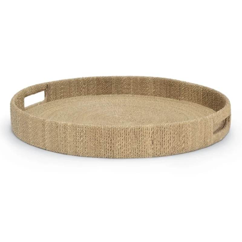 Monarch Round Tray, Natural, Large, 22"Dia