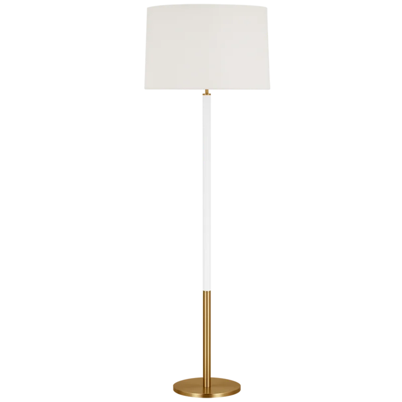 Monroe Large Floor Lamp, Burnished Brass