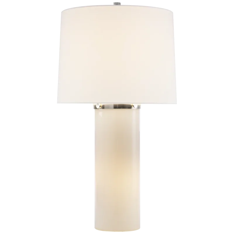 Moon Glow Table Lamp, White Glass
