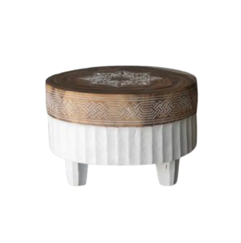 Moroccan II Carved Side Table - Ducco