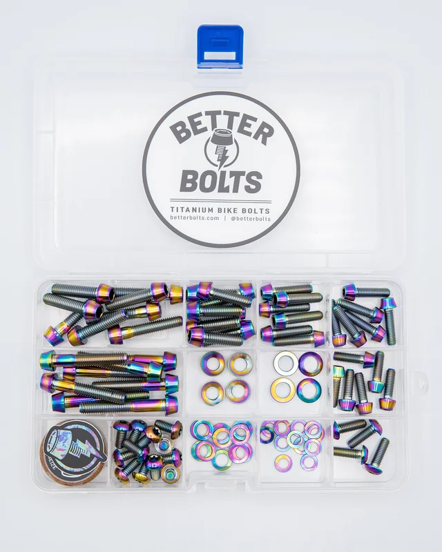 Mountain Bike Bolt Pack - Titanium Rainbow Oil Slick