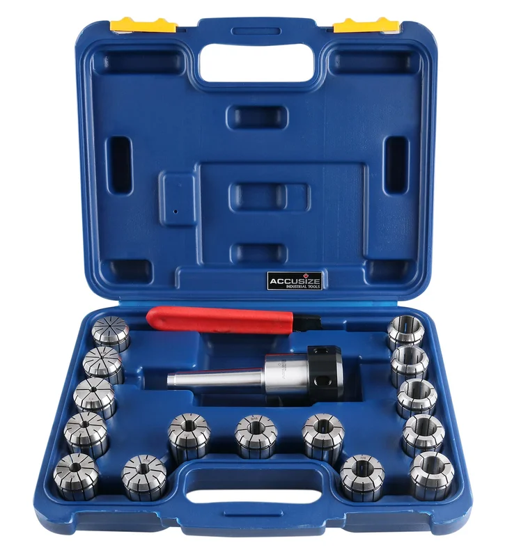 MT3-OZ25 Collet Set 15 Pc/Sets , w/ 1 MT3 Chuck Holder, and 1/8", 3/16", 1/4", 5/16", 3/8", 7/16", 1/2", 9/16", 5/8", 11/16",  3/4", 13/16", 7/8", 15/16" & 1" OZ25 Collets, 1 Spanner Wrench, 0223-0364