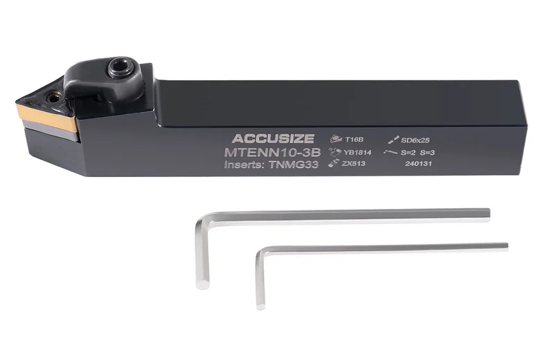 MTENN Toolholders with Carbide TNMG Inserts, Right-Hand and Left Hand Available
