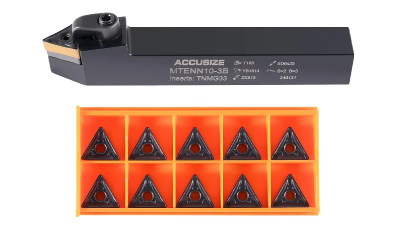 MTENN Toolholders with TNMG Carbide Inserts