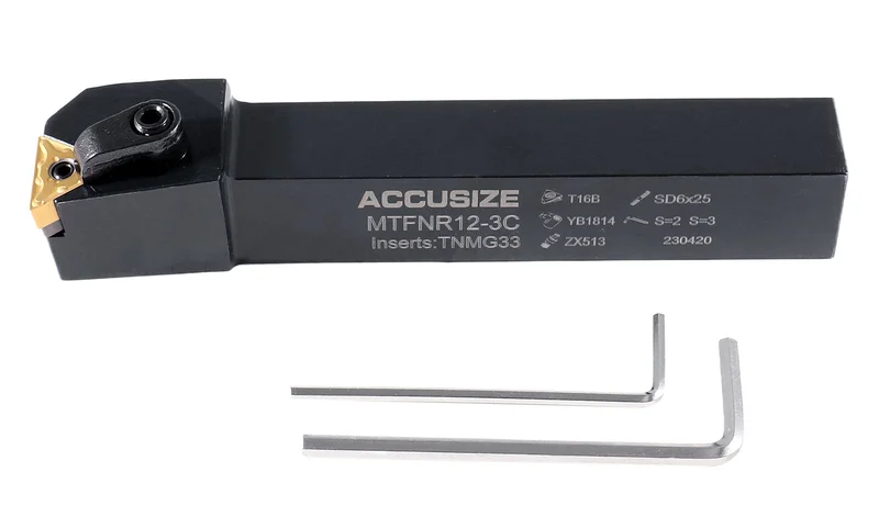 MTFN R/L Toolholders with Carbie TNMG Inserts, Right-Hand and Left-Hand Available