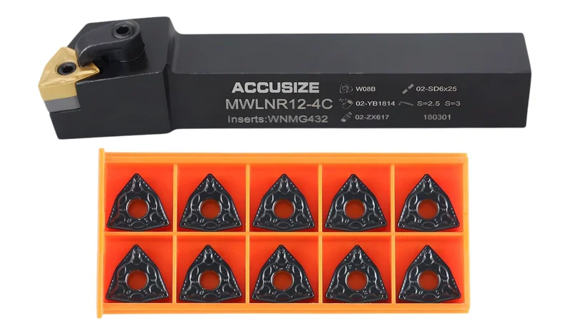 MWLN R/L Toolholders with Extra 10 Carbide WNMG Inserts
