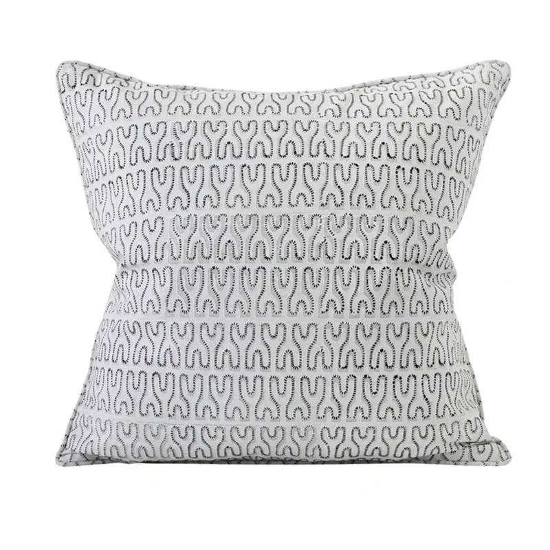 Nagari Chalk Linen Cushion, 20" x 20"