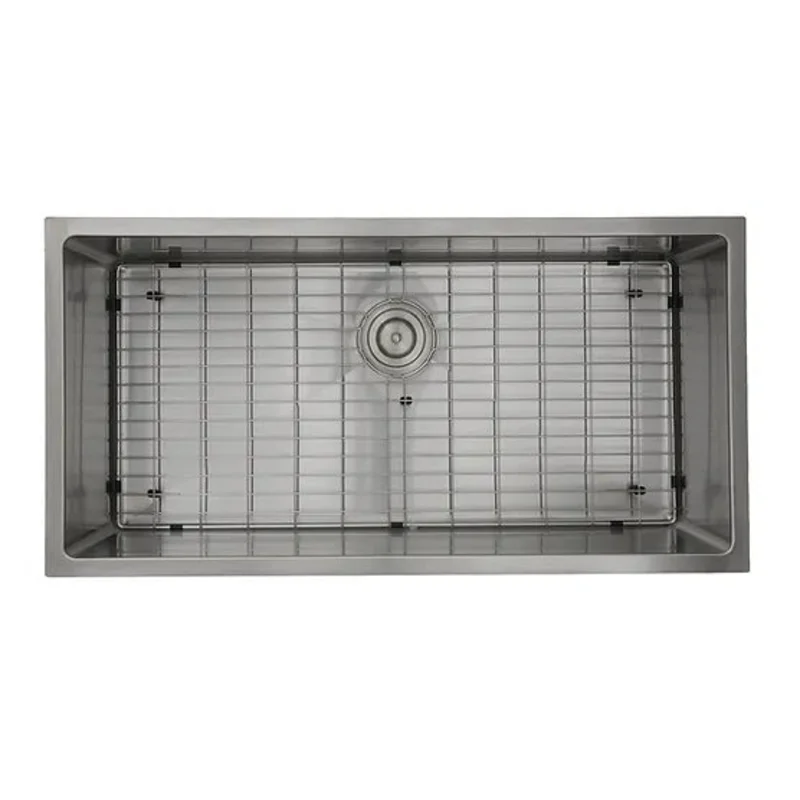 Nantucket Sink Pro Series SR3618-16 , 36 Inch Pro Series Oversized Large Rectangle Single Bowl Undermount Small Radius Corners Stainless Steel Kitchen Sin