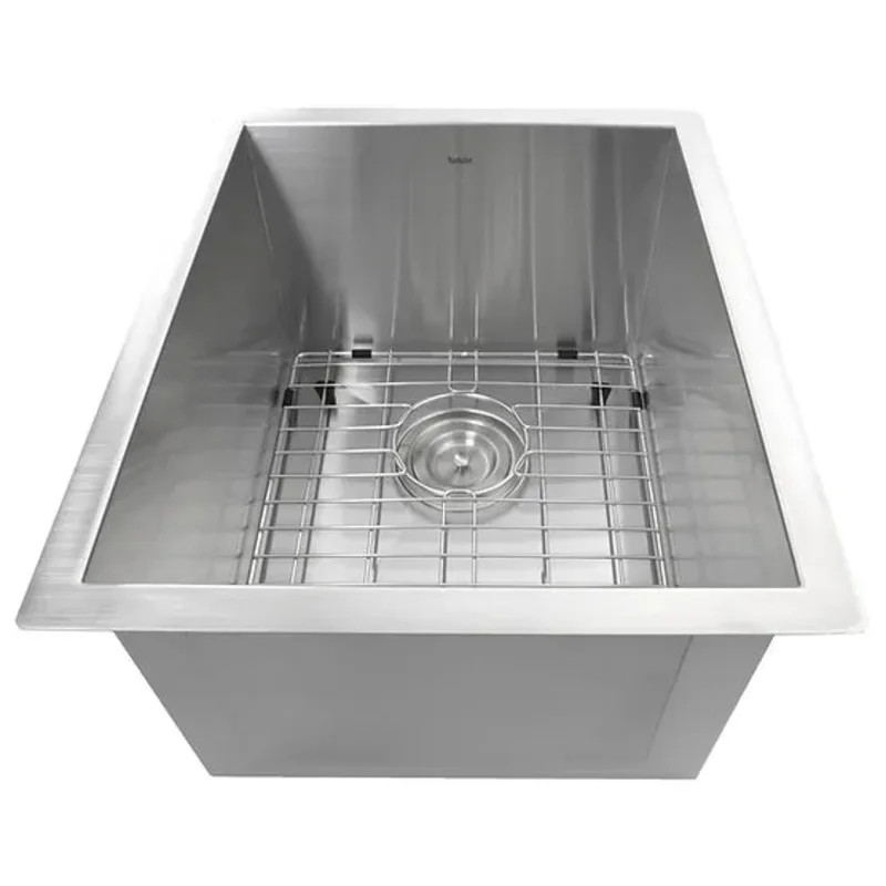 Nantucket Sink Pro Series ZR1815 , 15 Inch Pro Series Rectangle Undermount Zero Radius Stainless Steel Bar/Prep Sink