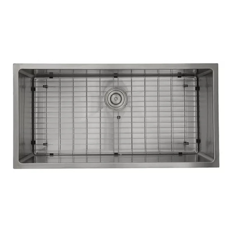 Nantucket Sinks SR3618-16 Pro Series 36" Single Bowl Undermount Stainless Steel Kitchen Sink in 16 Gauge